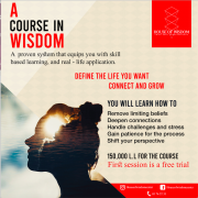 A Course in Wisdom A Course in Wisdom