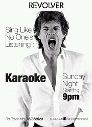Karaoke at Revolver every Sunday Karaoke at Revolver every Sunday