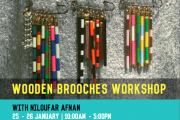 Wooden Brooches Workshop with Niloufar Afnan in Beit Waraq Wooden Brooches Workshop with Niloufar Afnan in Beit Waraq