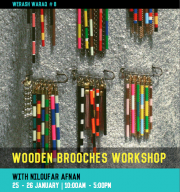 Wooden Brooches Workshop with Niloufar Afnan in Beit Waraq Wooden Brooches Workshop with Niloufar Afnan in Beit Waraq