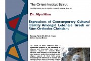 Seminar By Dr. Alyn Hine at Orient-institut Beirut Seminar By Dr. Alyn Hine at Orient-institut Beirut
