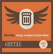 Mondays: Open wings, wedges, and beer Mondays: Open wings, wedges, and beer