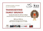 WAAAUB Thanksgiving Family Brunch WAAAUB Thanksgiving Family Brunch