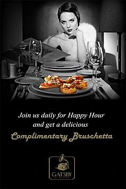 Happy Hour and Bruschetta at Gatsby Happy Hour and Bruschetta at Gatsby