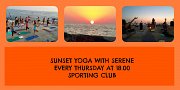 Sunset Yoga with Serene - Every Thursday at Sporting Club Sunset Yoga with Serene - Every Thursday at Sporting Club