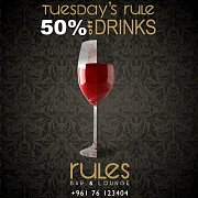 Rules Pub 50% Off Drinks Rules Pub 50% Off Drinks