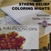 Stress Relief Coloring nights at Aleph B Stress Relief Coloring nights at Aleph B