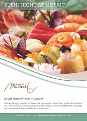 Sushi Night at Mosaic Restaurant Sushi Night at Mosaic Restaurant