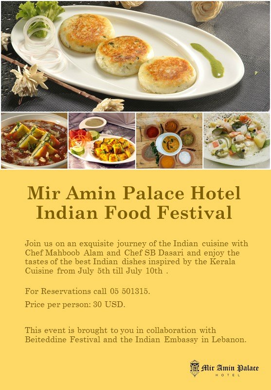Indian Food Festival Mir Amin Palace Hotel « Lebtivity