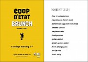 Winter Brunch at Coop d'Etat on Sundays Winter Brunch at Coop d'Etat on Sundays