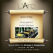 Open buffet every Sunday at L'ARC Resort Open buffet every Sunday at L'ARC Resort
