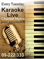 Karaoke with Charbel El-Helou live Music at Mon General every Tuesday Karaoke with Charbel El-Helou live Music at Mon General every Tuesday