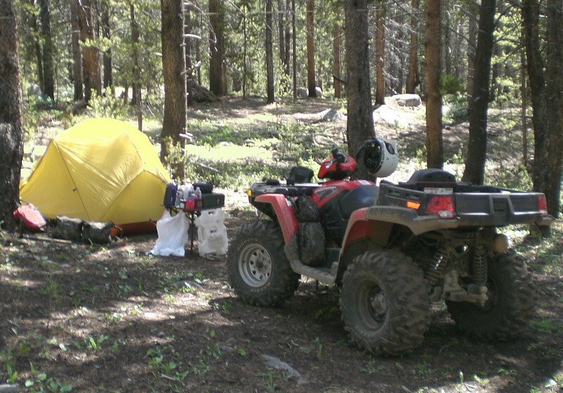 camping with atv