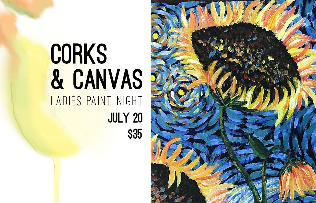 Corks & Canvas Ladies Paint Night « Lebtivity