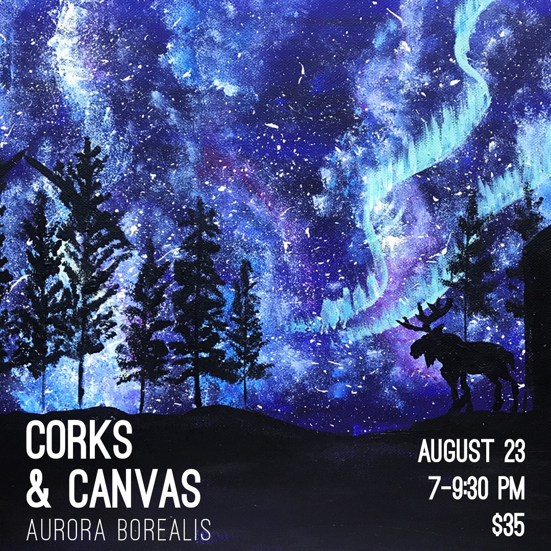 Corks & Canvas Aurora Borealis « Lebtivity