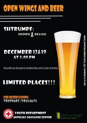 Open Wings & Beer at Shtrumpf - Christmas Fundraising Activity Open Wings & Beer at Shtrumpf - Christmas Fundraising Activity