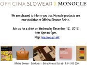 Aperitivo at Officina Slowear Beirut Aperitivo at Officina Slowear Beirut