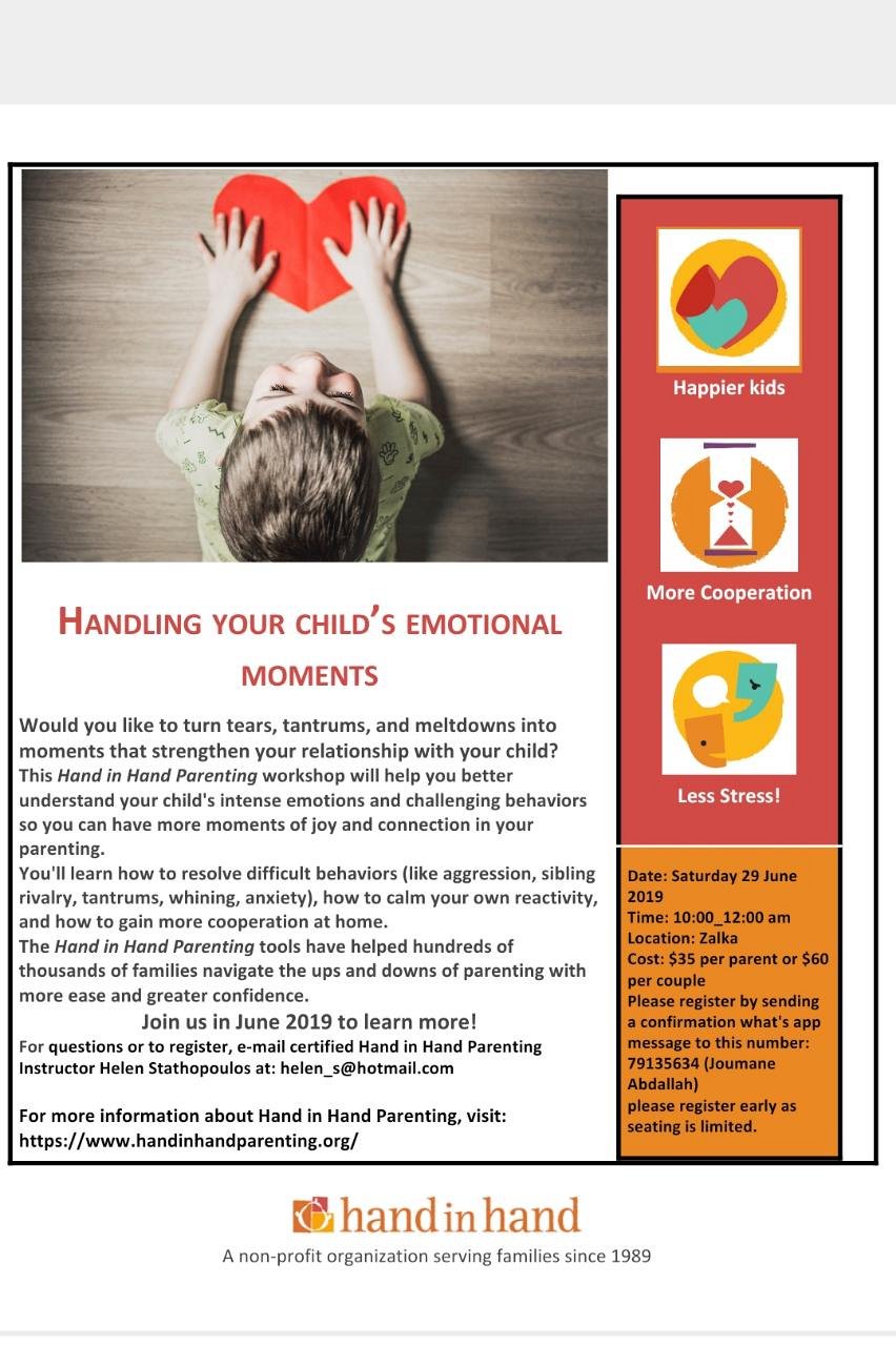 Handling Your Child S Emotional Moments A Hand In Hand Parenting Presentation Lebtivity