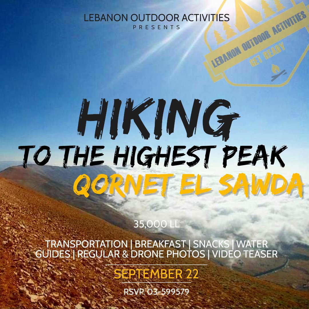 HIKING to the Highest Peak Al Sawda with LEBANON OUTDOOR