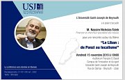Rencontre Exceptionelle avec Nassim Nicholas Taleb a l'USJ Rencontre Exceptionelle avec Nassim Nicholas Taleb a l'USJ