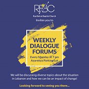 Dialogue Forums in Downtown Every Monday! Dialogue Forums in Downtown Every Monday!